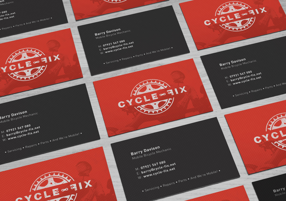 Cycle-Fix, Business Cards, branding, logo 